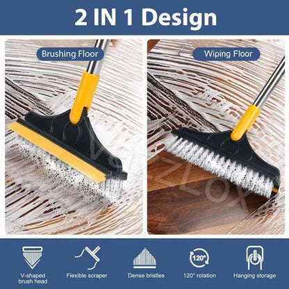 120° Rotatable 2 In 1 Floor Cleaning Brush