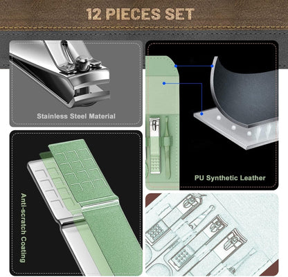 12 Pcs Best Quality Manicure Pedicure Kit (random Color)